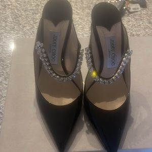 Authentic jimmy Choo heels with crystal strap